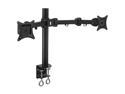 Mount-It! Dual Monitor Mount Desk Stand | 27" Max Screen Size | C-Clamp and Grommet Base
