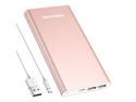 Poweradd Pilot 4GS Power Bank 12000mAh Portable Charger Dual 3A Output External Battery Pack for iPhone,iPad,Samsung Galaxy and More - Rose