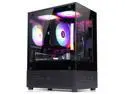 Zalman CUBIX-G Micro-ATX PC Case, MATX Case with 3 X 120mm FRGB Fans Pre-Installed, Panoramic View Tempered Glass Panels, USB Type-C Port, Fits up to 280mm GPUs, Black