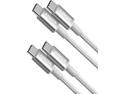 USB C Cable, Anker 2 Pack New Nylon USB C to USB C Cable (6ft 60W), PD Type C Charging Cable for MacBook Pro 2020, iPad Pro, iPad Air 4, Galaxy S20, Switch, Pixel, LG and Other USB C Charger