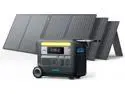 Anker SOLIX F2000 Portable Power Station, PowerHouse 767, 2048Wh GaNPrime Solar Generator with 3×100W Solar Panels, LiFePO4 Batteries, 4 AC Outlets Up to 2400W for Home, Power Outage, Outdoor Camping