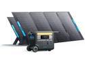 Anker SOLIX F2000 Solar Generator, 2048Wh Portable Power Station with LiFePO4 Batteries and 2× 400W Solar Panel, GaNPrime Technology, 4 AC Outlets Up to 2400W for Home, Power Outages, Camping, and RVs