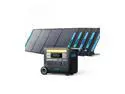 Anker SOLIX F2000 Portable Power Station, PowerHouse 767, 2048Wh GaNPrime Solar Generator with 5×200W Solar Panels, LiFePO4 Batteries, 4 AC Outlets Up to 2400W for Home, Power Outage, Outdoor Camping