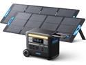 Anker SOLIX F2000 Portable Power Station, PowerHouse 767, 2048Wh GaNPrime Solar Generator with 2×200W Solar Panels, LiFePO4 Batteries, 4 AC Outlets Up to 2400W for Home, Power Outage, Outdoor Camping