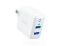 Anker Dual USB Wall Charger, Powerport Ii 24W, Ultra-Compact Travel Charger with Poweriq Technology and Foldable Plug, for iPhone XS/Max/XR/X/8/7/6/Plus, Ipad Pro/Air 2/Mini 4, Samsung S5 and More