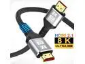 8K HDMI 2.1 Cable 10ft, Certified 48Gbps Ultra High Speed HDMI Cable 10K 8K60Hz, 4K120Hz 4:4:4 eARC DTS:X HDR10+ HDCP 2.2&2.3 3D Dolby Atmos Compatible with Mac Gaming PC Soundbar PS5