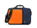 LUOM Convertible Laptop Bag Backpack, Multi-functional Water Resistant Messenger Bag Briefcase Business Travel College Laptop Shoulder Bag for Men / Women Fits Up to 17.3 Inch Laptop Computers,Orange
