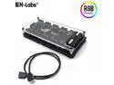 EnLabs 5V 3 pin ARGB RGBW PMMA Case hUB w/ Tape Molex 4pin Powered for ASUS AURA SYNC,RGB Splitter for 3Pin Addressable RGB LED Strip Lights PC RGB Fan Cooler-1.64ft Extension Cable Included