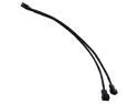 EnLabs Case Fan 3pin 1 to 2 Splitter Cable Hub Adpater,Motherboard 3-pin Fan Sleeved Braided Y Splitter Internal Power Extension Cable for Computer CPU/Case Fan 1x2 Converter - 10 inches