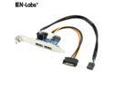 Desktop 2 Ports SATA to Power eSATA eSATAp 9Pin to USB 2.0 Converter Power by SATA 15pin w/full Profile Bracket Expansion Card