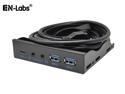 3.5 Inch USB Front Panel Hub of 10Gbps USB-C USB 3.2 Gen 2 ,2x USB 3.0 Ports and HD Audio Mic of Multi USB Slots , Motherboard USB 20-Pin & USB 3.2 Key-A Headers Required, Fits 3.5" PC Computer Case