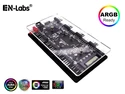 2-in-1 PWM & ARGB 5V Addressable RGB Controller Hub 8 Ports 12V 4Pin Fan & 5V 3Pin AURA Adapter with PMMA Case and Magnetic Standoff for Cooling Radiator & Computer LED Strip Lights - SATA Powered