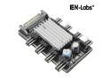 Enlabs TX3HUB8AUCOS 8 Channel 3 pin Fan Automatic Speed Controller w/ rubber backed Tap,Automatic Temperature Controller for 3pin Fan,SATA to 8 x 3pin Fan Splitter Hub