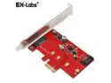 EnLabs PCIe X1 to M.2(NGFF) + SATA 6G (HDD/SSD) with Standard Profile Bracket,ASM1061 Chipset PCI-Express to B Key M.2 SATA SSD 2280 2260 2242 2230 w/ SATA III Port