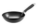Ecolution Non-Stick Carbon Steel Wok with Soft Touch Riveted Handle, 8",Black