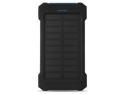 FLOUREON 10000mAh Waterproof Solar Power Bank Battery Dual USB Port with Emergency LED Flashlight - Green