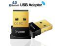 Bluetooth 4.0 USB Adapter, Costech Gold Plated Micro Dongle 33ft/10m Compatible with Windows 10,8.1/8,7, Vista, XP, 32/64 Bit for Desktop, Laptop, computers
