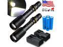 2Sets 10000 Lumens 5Modes Ultrafire CREE XML T6 LED Flashlight 18650+Charger USA