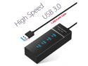 [ 1.2M/3.94ft Cable ] 4 Port USB Hub, Portable SuperSpeed USB 3.0 Hub with Built-in 1.2M/3.94ft Cable , USB Extension Multi-function USB Dock Hot Swapping Support for Mac, PC, Other USB Devices