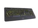 Azio Vision Backlit USB Keyboard with Large Print keys and 5 Interchangeable Backlight Colors - Wired