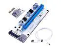 6 pack PCIE Riser Adapter 16x to 1x Ethereum Zcash Mining Rig 6pin+4pin+SATA 008 LED indicator with Anti-static package