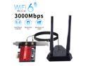 Fenvi PCI-e WiFi 6 Network Card AX3000Mbps Bluetooth 5.1 Wlan Adapter - Wireless PCI Express Wi-Fi Adapters 802.11AX AX200 2.4GHz/5GHz Dual Band Antenna Network Card for Windows 10/11,MU-MIMO,OFDMA