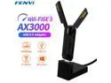 Fenvi WiFi 6E Tri-Band 3000Mbps USB 3.0 Adapter FU-AXE3000 WiFi6 USB Adapter for Desktop PC Wireless 5Ghz 6GHzGigabit Speed (Up to 2.4Gbps) High Gain Antenna, MU-MIMO,WPA3, Supports Windows 11/10