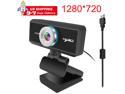 ESTONE S90 HD Webcam Desktop Laptop Web Camera 720P Web Cam CMOS Sensor with Built-in Microphone for Video Calling