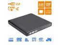 ESTONE Aluminum External DVD Drive for Laptop, USB 3.0 Portable Optical Slim CD/DVD Burner Player RW Drive Compatible with Desktop PC Windows XP/ 2003/ Vista/ 7/8, Linux, Mac os System (XD058, Black)