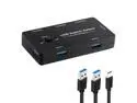 ESTONE USB Switcher Selector 2 Computer Sharing 4 USB Devices KVM Switches Hub for Keyboard Mouse Printer Scanner U-Disk, USB KVM Switch Compatible with Mac/Windows/Linux