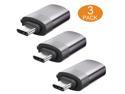 ESTONE 3-Pack USB C to USB 3.0 Adapter, Nimaso USB C Adapter Compatible with MacBook 2018 2017 2016, Samsung Galaxy S10 S10+ S9 S9+ S8 S8+ Note 8 9,Google Chromebook Pixelbook,and More,Gray