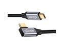 Cablecc 90 Degree Right Angled Type-C USB-C Male to Male USB3.1 10Gbps 100W Data Cable for Laptop and Phone