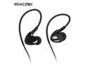Mixcder SH302 Wired In Ear Dual Driver Headphones Sweatproof Earbuds with Microphone and Remote for iPhone Android - Black