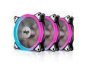 darkFlash Case Fan 3-Pack RGB LED 120mm High Airflow Adjustable colorful Quiet Edition CPU Coolers Radiator with controller