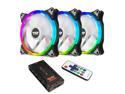 darkFlash CS140 140mm Addressable 3IN1 RGB Case Cooling Fans Quiet Edition for Computer Cases and Radiators