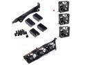 3 Thin Fans Mount Rack PCI Slot Bracket for Video Card + 3x80MM thickness fans