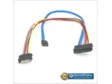 SAS 29pin Female to 15 Pin SATA Male with 7 Pin SATA 12 Inch Cable