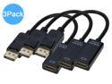 4K Displayport to HDMI Adapter Cable (3Pack),iXever DP Display Port to HDMI Male to Female Converter Adapter Gold-Plated Cord Compatible for Lenovo Dell HP