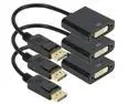 DP DisplayPort to DVI Adapter (3Pack), iXever Gold Plated DP Display Port to DVI DVI-I Female Video Adapter 1080p, Compatible with Computer, Desktop, Laptop, PC, Monitor, Projector, HDTV - Black
