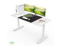 Eureka Ergonomic 60" Home Office Computer Gaming Desk, Modern Simple Style Study Writing Desks PC Table with Free Mouse Pad, Cable Management, White