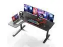 EUREKA ERGONOMIC L Shaped Gaming Desk, 60 Inch Corner Gaming Desk, Large Computer Desk, PC Gaming Desk with Mouse Pad and Cable Management for Gift,Space Saving, Easy to Assemble,Black