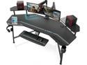 Eureka Ergonomic® Aero 72" Studio Desk, Large Computer Workstation with Full-Covered Mouse Pad and Swivel Keyboard Tray, Black
