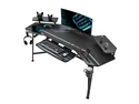 Eureka Ergonomic® Aero 72" Studio Desk, Large Computer Workstation with Full-Covered Mouse Pad and Keyboard Tray Black