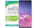 (2-Pack) RinoGear Screen Protector for Samsung Galaxy S10 Plus Screen Protector (Fingerprint ID Compatible) Case Friendly Accessories Flexible Full Coverage Clear TPU Film