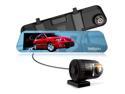 KDLINKS® R100 Ultra HD 1296P Front + 1080P Rear Super Wide Angle Rearview Mirror Car Dash Cam with IPS HD 5" Screen, G-Sensor & Superior Night Mode