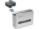 DIGITNOW! Bluetooth Walkman Cassette Player Bluetooth Transfer Personal Cassette, 3.5mm Headphone Jack and Earphones Included