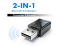2 in 1 USB Bluetooth Transmitters 5.0 Wireless Audio Music Stereo Adapter Receiver for PC Bluetooth Speaker Headphone