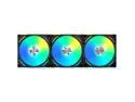 LIAN LI UNI Fan AL120 V2 RGB Black 3x 120mm Fan Pack with Controller - UF-AL120V2-3B