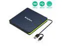 External DVD Drive, Kingbox Dual USB-C USB 3.0 Portable CD/DVD Rewriter Burner Optical Drive for Laptop Notebook Desktop PC Computer Windows Linux OS Apple Mac MacBook Pro Air iMac