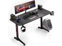 Vitesse 55 inch Gaming Desk, Ergonomic Office PC Computer Desk with Full Desk Mouse Pad, T-Shaped Gamer Tables Pro with Gaming Handle Rack, Stand Cup Holder&Headphone Hook
